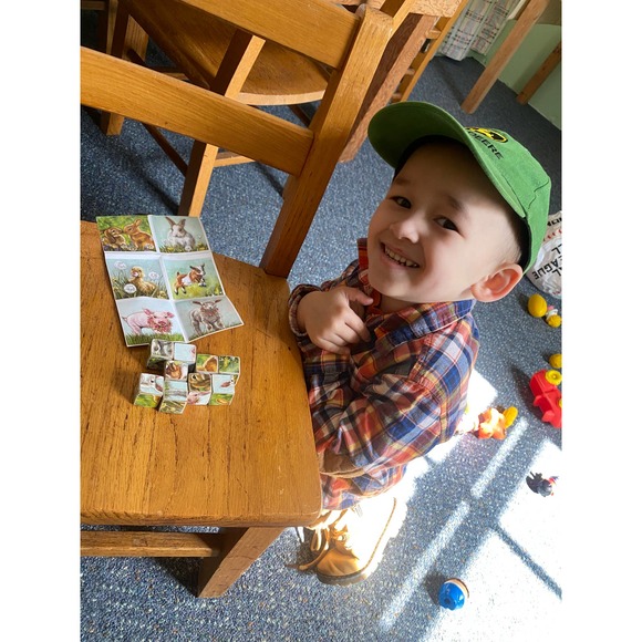 Children's Church Puzzle Retro Baby Animals Busy Quiet Fidget Toy Gift - Picture 4 of 12